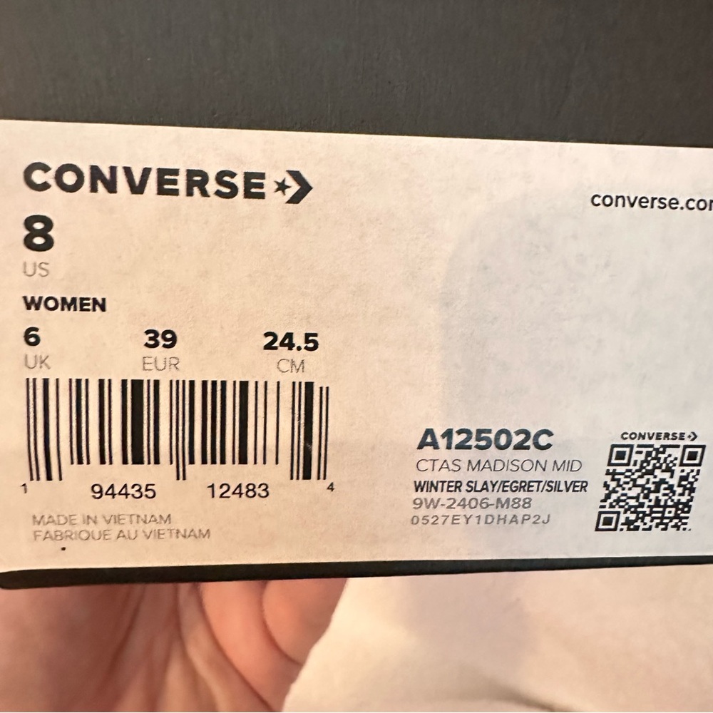 Converse Metallic Silver High-Tops - Picture 11 of 11